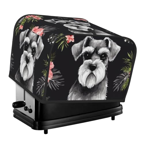 Schnauzer 4 Scheiben Toaster-Abdeckungen, gesteppte Brotbackmaschinen-Abdeckung, kleine Geräteabdeckung mit Griff für Zuhause, Tisch, Küche, Dekor Schnauzer 4 Scheiben Toaster-Abdeckungen, gesteppte Brotbackmaschinen-Abdeckung, kleine Geräteabdeckung mit Griff für Zuhause, Tisch, Küche, Dekor von STVYUKL