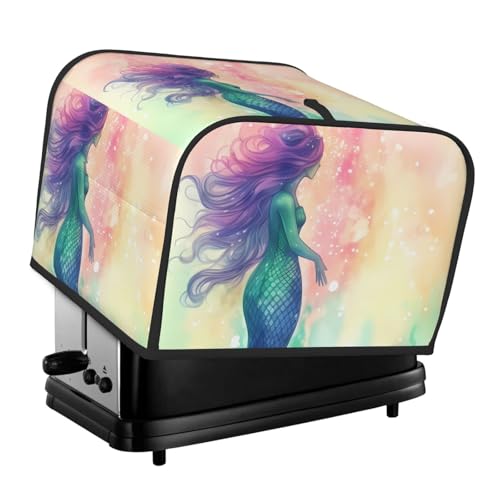 Schöne Meerjungfrauenschwanz-Abdeckung für Toaster, 4 Scheiben, gesteppt, für Brotbackmaschine, kleine Geräteabdeckung mit Griff, für Zuhause, Tisch, Küche, Dekoration Schöne Meerjungfrauenschwanz-Abdeckung für Toaster, 4 Scheiben, gesteppt, für Brotbackmaschine, kleine Geräteabdeckung mit Griff, für Zuhause, Tisch, Küche, Dekoration von STVYUKL