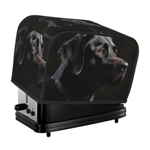 Schwarzer Labrador Toaster-Abdeckungen, gesteppt, für kleine Geräte, mit Griff, für Zuhause, Tisch, Küche, Dekoration Schwarzer Labrador Toaster-Abdeckungen, gesteppt, für kleine Geräte, mit Griff, für Zuhause, Tisch, Küche, Dekoration von STVYUKL