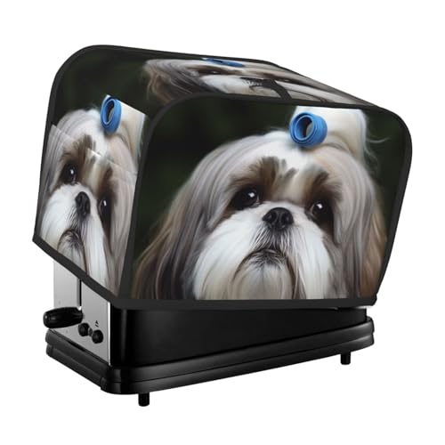 Shih Tzu Hunde-Toaster-Abdeckungen, gesteppt, für kleine Geräte, mit Griff, für Zuhause, Tisch, Küche, Dekoration von STVYUKL