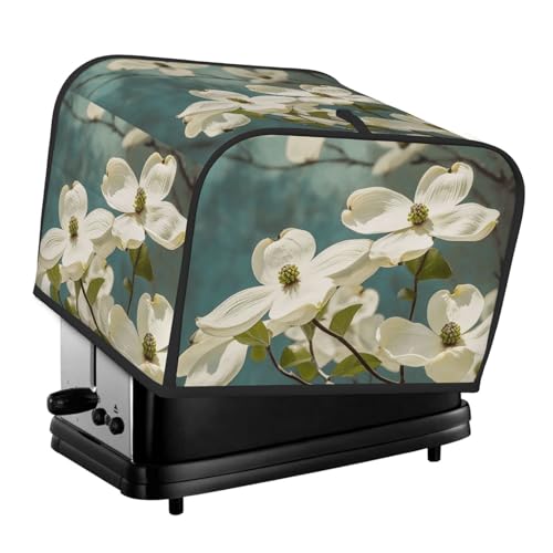 Spring Dogwood Blossoms 4 Scheiben Toaster-Abdeckungen, gesteppte Abdeckung für Brotbackmaschine, kleine Geräteabdeckung mit Griff für Zuhause, Tisch, Küche, Dekor von STVYUKL