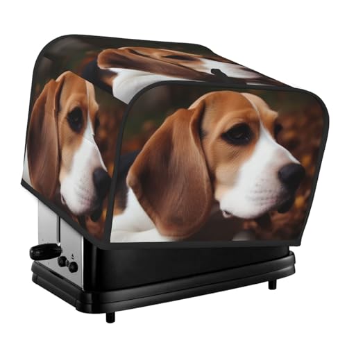 Süße Beagle 4-Scheiben-Toaster-Abdeckungen, gesteppte Abdeckung für Brotbackmaschine, kleine Geräteabdeckung mit Griff für Zuhause, Tisch, Küche, Dekoration von STVYUKL