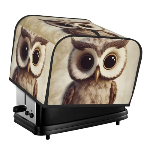 Süße Eule 4-Scheiben-Toaster-Abdeckungen, gesteppte Brotbackmaschinen-Abdeckung, kleine Geräteabdeckung mit Griff für Zuhause, Tisch, Küche, Dekoration von STVYUKL