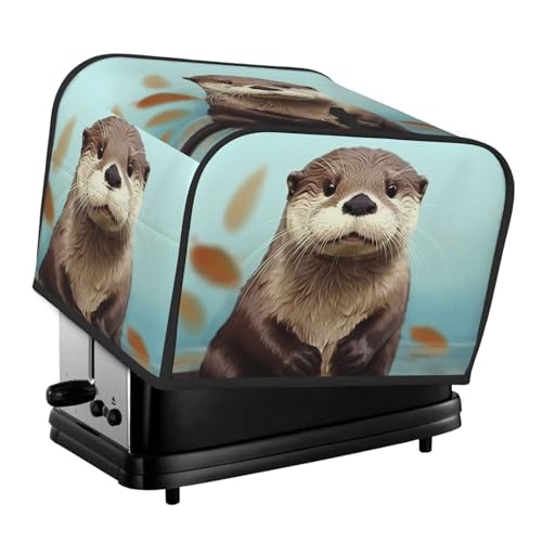 Süße Otter 4-Scheiben-Toaster-Abdeckungen, gesteppte Abdeckung für Brotbackmaschine, kleine Geräteabdeckung mit Griff, für Zuhause, Tisch, Küche, Dekoration Süße Otter 4-Scheiben-Toaster-Abdeckungen, gesteppte Abdeckung für Brotbackmaschine, kleine Geräteabdeckung mit Griff, für Zuhause, Tisch, Küche, Dekoration von STVYUKL