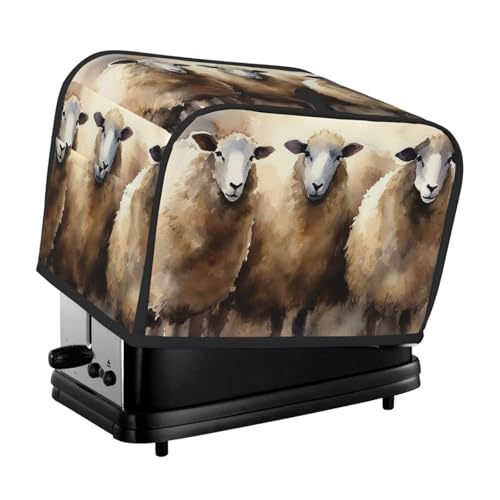 Toaster-Abdeckungen, Schafe, Aquarell, 2 Scheiben, gesteppt, für Brotbackmaschine, kleine Geräteabdeckung mit Griff, für Zuhause, Tisch, Küche, Dekoration Toaster-Abdeckungen, Schafe, Aquarell, 2 Scheiben, gesteppt, für Brotbackmaschine, kleine Geräteabdeckung mit Griff, für Zuhause, Tisch, Küche, Dekoration von STVYUKL