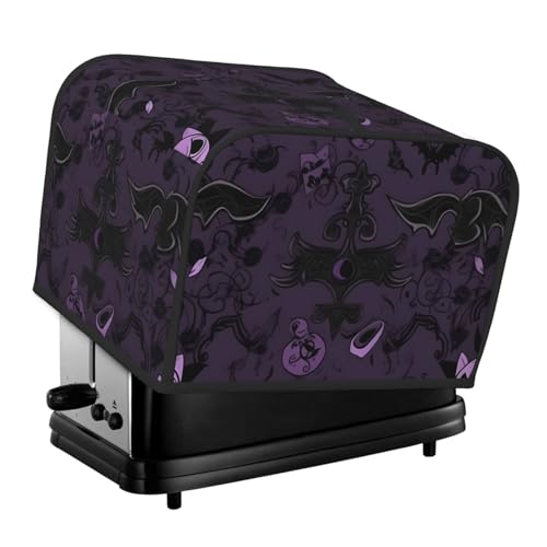 Toaster-Abdeckungen, gesteppt, für kleine Geräte, mit Griff, für Zuhause, Tisch, Küche, Dekoration, Violett / Schwarz von STVYUKL