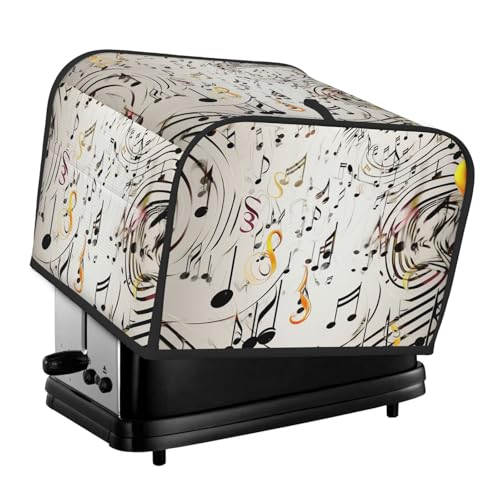 Toaster-Abdeckungen mit Musiknoten-Druck, 4 Scheiben, gesteppt, für Brotbackmaschine, kleine Geräteabdeckung mit Griff, für Zuhause, Tisch, Küche, Dekor Toaster-Abdeckungen mit Musiknoten-Druck, 4 Scheiben, gesteppt, für Brotbackmaschine, kleine Geräteabdeckung mit Griff, für Zuhause, Tisch, Küche, Dekor von STVYUKL