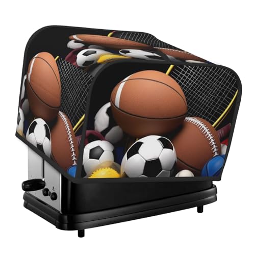 Toaster-Abdeckungen mit Sportmotiv für 4 Scheiben, gesteppt, für Brotbackmaschine, kleine Geräteabdeckung mit Griff, für Zuhause, Tisch, Küche, Dekoration Toaster-Abdeckungen mit Sportmotiv für 4 Scheiben, gesteppt, für Brotbackmaschine, kleine Geräteabdeckung mit Griff, für Zuhause, Tisch, Küche, Dekoration von STVYUKL