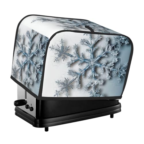 Transparente Schneeflocken-Abdeckung für 2 Toaster, gesteppt, für kleine Geräte, mit Griff, für Zuhause, Tisch, Küche, Dekoration Transparente Schneeflocken-Abdeckung für 2 Toaster, gesteppt, für kleine Geräte, mit Griff, für Zuhause, Tisch, Küche, Dekoration von STVYUKL
