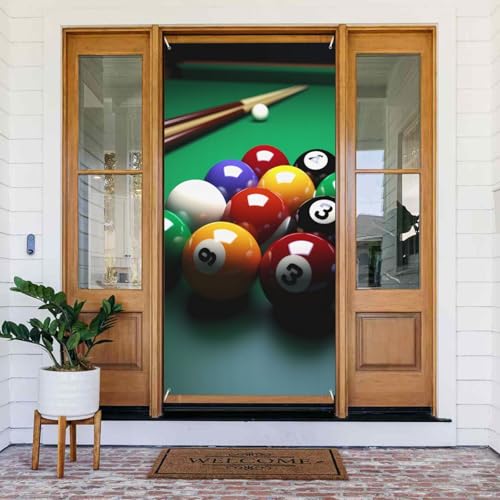Türabdeckungs-Dekorationen, 80 x 180 cm, Billard-Tür-Banner, Hintergrund, saisonales Veranda-Türschild, Foto-Hintergrund, Party-Dekoration für Innen- und Außenbereich, Garten, hängende Banner Türabdeckungs-Dekorationen, 80 x 180 cm, Billard-Tür-Banner, Hintergrund, saisonales Veranda-Türschild, Foto-Hintergrund, Party-Dekoration für Innen- und Außenbereich, Garten, hängende Banner von STVYUKL