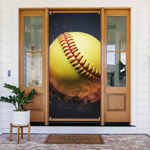 Türabdeckungs-Dekorationen, 80 x 180 cm, Softball-Tür-Banner, Hintergrund, saisonale Veranda, Türschild, Foto-Hintergrund, Party-Dekoration für Innen- und Außenbereich, Garten, hängende Banner Türabdeckungs-Dekorationen, 80 x 180 cm, Softball-Tür-Banner, Hintergrund, saisonale Veranda, Türschild, Foto-Hintergrund, Party-Dekoration für Innen- und Außenbereich, Garten, hängende Banner von STVYUKL
