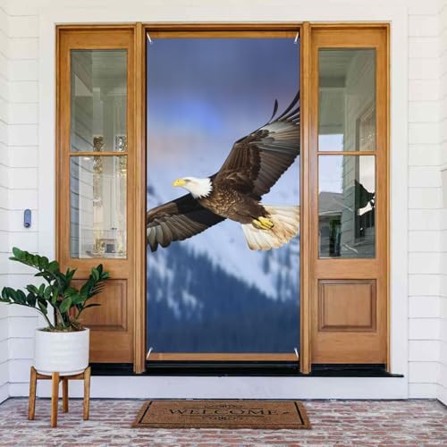 Türabdeckungs-Dekorationen, 90 x 180 cm, Weißkopfseeadler, fliegender Tür-Banner, Hintergrund, saisonales Veranda-Türschild, Foto-Hintergrund, Party-Dekoration für drinnen und draußen, Garten Türabdeckungs-Dekorationen, 90 x 180 cm, Weißkopfseeadler, fliegender Tür-Banner, Hintergrund, saisonales Veranda-Türschild, Foto-Hintergrund, Party-Dekoration für drinnen und draußen, Garten von STVYUKL