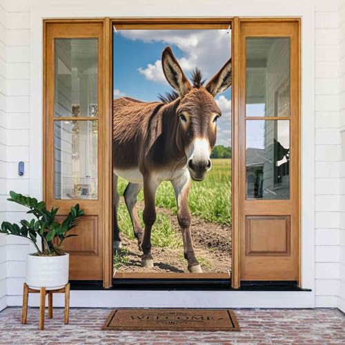 Türabdeckungs-Dekorationen, 90 x 180 cm, lustiger Esel-Tür-Banner, Hintergrund, saisonale Veranda, Türschild, Foto-Hintergrund, Party-Dekoration für Innen- und Außenbereich, Garten, hängende Banner Türabdeckungs-Dekorationen, 90 x 180 cm, lustiger Esel-Tür-Banner, Hintergrund, saisonale Veranda, Türschild, Foto-Hintergrund, Party-Dekoration für Innen- und Außenbereich, Garten, hängende Banner von STVYUKL