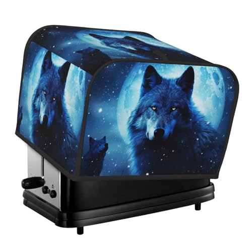 Wolfs 4 Scheiben Toaster-Abdeckungen, gesteppte Brotbackmaschinen-Abdeckung, kleine Geräteabdeckung mit Griff für Zuhause, Tisch, Küche, Dekor Wolfs 4 Scheiben Toaster-Abdeckungen, gesteppte Brotbackmaschinen-Abdeckung, kleine Geräteabdeckung mit Griff für Zuhause, Tisch, Küche, Dekor von STVYUKL