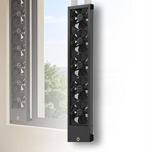 Comfort Zone Fensterventilator for Schlafzimmer, Fensterabluftventilator, einziehbar 35–135 cm optional, einstellbare Geschwindigkeit 0–2800 U/min, 5 cm einziehbar(55-60CM) von STWBHW