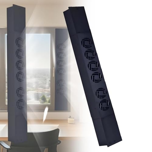 Fensterabluftventilator, Comfort Zone-Fensterventilator, 6 Luftauslässe (4 Lufteinlässe + 2 Auslässe), 10-stufige Windgeschwindigkeitseinstellung mit Fernbedienung(31.5-38inch) von STWBHW
