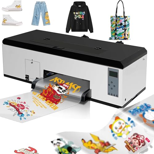STWBHW DTF-Drucker, Druckkopf-DTF-Transferdrucker mit 6 x 500 ml Tinte und Rollenzuführung, superschnelle Geschwindigkeit, 5760 x 1440 DPI, 13 Zoll breiter DTF-Drucker for T-Shirts von STWBHW