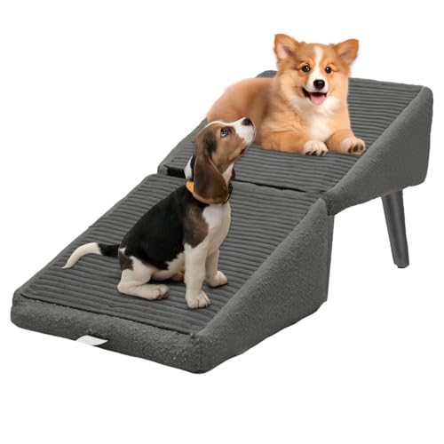 STWBHW Multifunktionale Kätzchentreppe, Geteilte, Faltbare Haustierrampe, 2-stufige Couch-Haustiertreppenrampe, tragbare Hundetreppe for Sofa, for Couchbettauto, Welpenleiter-Fußstützenhocker(Black) STWBHW Multifunktionale Kätzchentreppe, Geteilte, Faltbare Haustierrampe, 2-stufige Couch-Haustiertreppenrampe, tragbare Hundetreppe for Sofa, for Couchbettauto, Welpenleiter-Fußstützenhocker(Black) von STWBHW