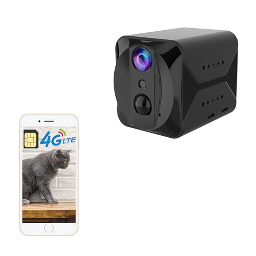 STWTVT HD 2k, ohne WiFi, 4G-Niedrigstrom-Überwachungskamera mit 140-Grad-Ultra-HD-Weitwinkelobjektiv, mit HD Nachtsicht, Bewegungserkennung, Nachtsicht TF-/Cloud-Speicher von STWTVT