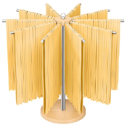 STWWO Nudeltrockner Nudelständer Pastatrockner Holz mit 10 Abnehmbar Arme Edelstahl 304 Pasta-Trocknung für Hausgemachte Pasta - Effiziente und Hygienisch - Spaghetti Trockner für Pasta Nudeln STWWO Nudeltrockner Nudelständer Pastatrockner Holz mit 10 Abnehmbar Arme Edelstahl 304 Pasta-Trocknung für Hausgemachte Pasta - Effiziente und Hygienisch - Spaghetti Trockner für Pasta Nudeln von STWWO