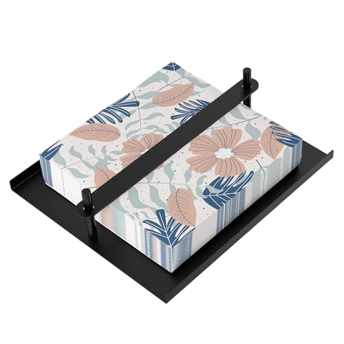 STWWO Serviettenhalter Schwarz Metall,Dinnerserviettenhalter mit Gewichteter Stange Serviettenspender für Tisch Servietten Halterung Serviettenständer Platz für Küche Restaurant, 22.7 * 19.8 * 6.8 cm STWWO Serviettenhalter Schwarz Metall,Dinnerserviettenhalter mit Gewichteter Stange Serviettenspender für Tisch Servietten Halterung Serviettenständer Platz für Küche Restaurant, 22.7 * 19.8 * 6.8 cm von STWWO