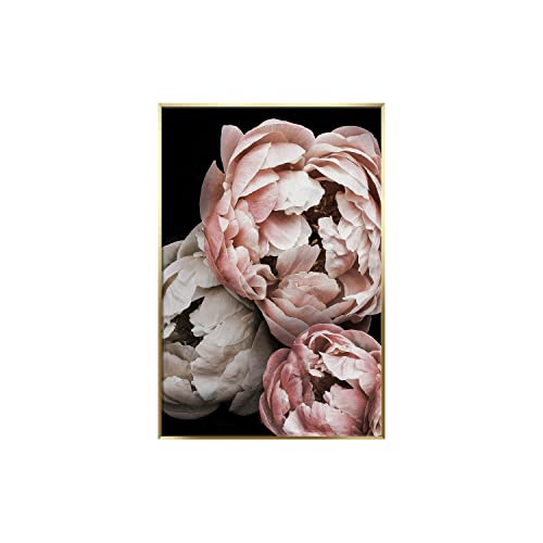 STYLER Gerahmtes Bild Peony 50 x 70 cm I Artbox goldener Rahmen gold Hochformat Wandbild Rose Pfingstrose Blüten Blume Blumen Wohnzimmer Schlafzimmer Büro Wanddeko Home Deko | modern elegant groß von Styler