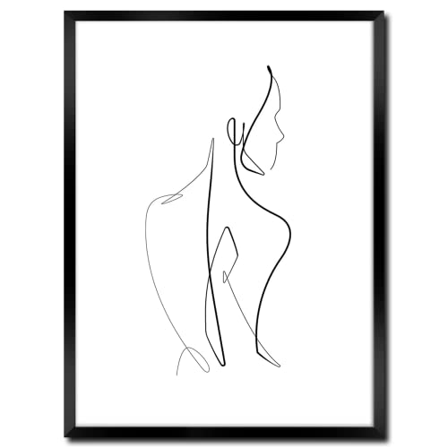Gerahmtes Bild Women 30 x 40 cm | schwarzer Holz Rahmen Optik | modern Kunst | Strichkunst Abstrakt Linien fein Körper Frau | Wohnzimmer Schlafzimmer Kinderzimmer Büro | schwarz weiß schwarzweiß Gerahmtes Bild Women 30 x 40 cm | schwarzer Holz Rahmen Optik | modern Kunst | Strichkunst Abstrakt Linien fein Körper Frau | Wohnzimmer Schlafzimmer Kinderzimmer Büro | schwarz weiß schwarzweiß von STYLER