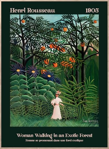 STYLER Bild Exotic Forest 50x70 cm mit Holzrahmen – Henri Rousseau Neuinterpretiert – Dunkelgrün Tropisch Modern Minimalistisch Wandbild Deko STYLER Bild Exotic Forest 50x70 cm mit Holzrahmen – Henri Rousseau Neuinterpretiert – Dunkelgrün Tropisch Modern Minimalistisch Wandbild Deko von STYLER