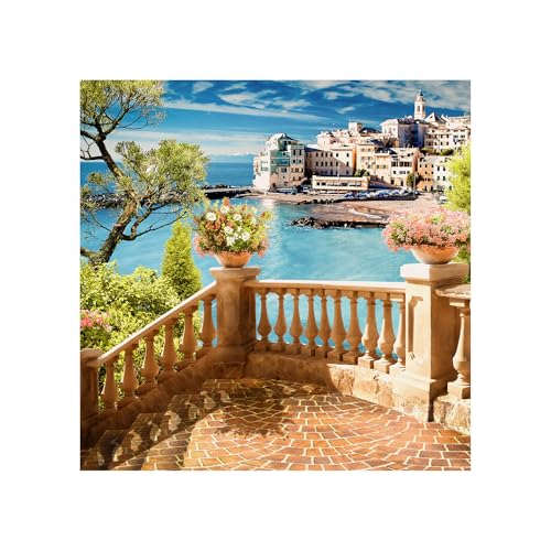 STYLER Glasbild Cinque Terre 30 x 30 cm I Wandbild Bild Glas modern Küche Wohnzimmer Schlafzimmer Badezimmer I Italien mediterran Meer Natur Set | verschiedene Motive STYLER Glasbild Cinque Terre 30 x 30 cm I Wandbild Bild Glas modern Küche Wohnzimmer Schlafzimmer Badezimmer I Italien mediterran Meer Natur Set | verschiedene Motive von STYLER