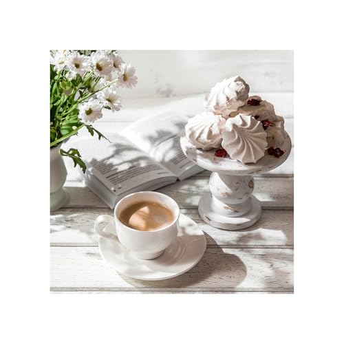 STYLER Küchenbild Meringue 30 x 30 cm I Elegante LEICHTIGKEIT I Glasbild mit weißer Kaffeetasse & zartem Baiser-Gebäck I Bild für Küche & Café I Kaffee Deko I Wandbild Kaffee STYLER Küchenbild Meringue 30 x 30 cm I Elegante LEICHTIGKEIT I Glasbild mit weißer Kaffeetasse & zartem Baiser-Gebäck I Bild für Küche & Café I Kaffee Deko I Wandbild Kaffee von STYLER