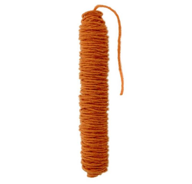 STYLIT by Lehner Wolle Filzband Dochtfaden 55m Orange - Herbstdeko, Wollschnur, strapazierfähig von STYLIT by Lehner Wolle