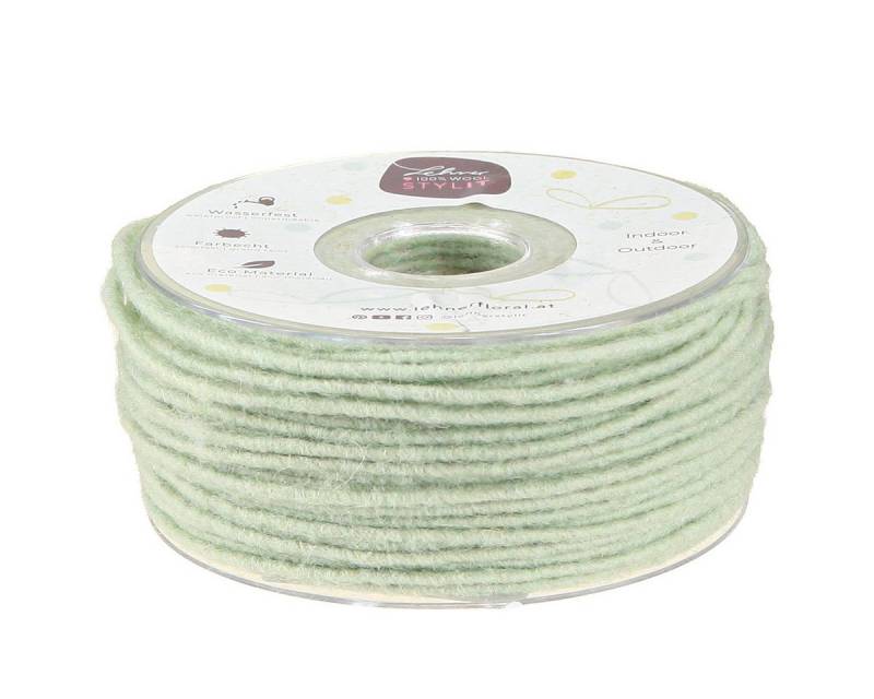 STYLIT by Lehner Wolle Filzband Filzschnur Wollfaden Mint 100m Deko Schafschurwolle von STYLIT by Lehner Wolle