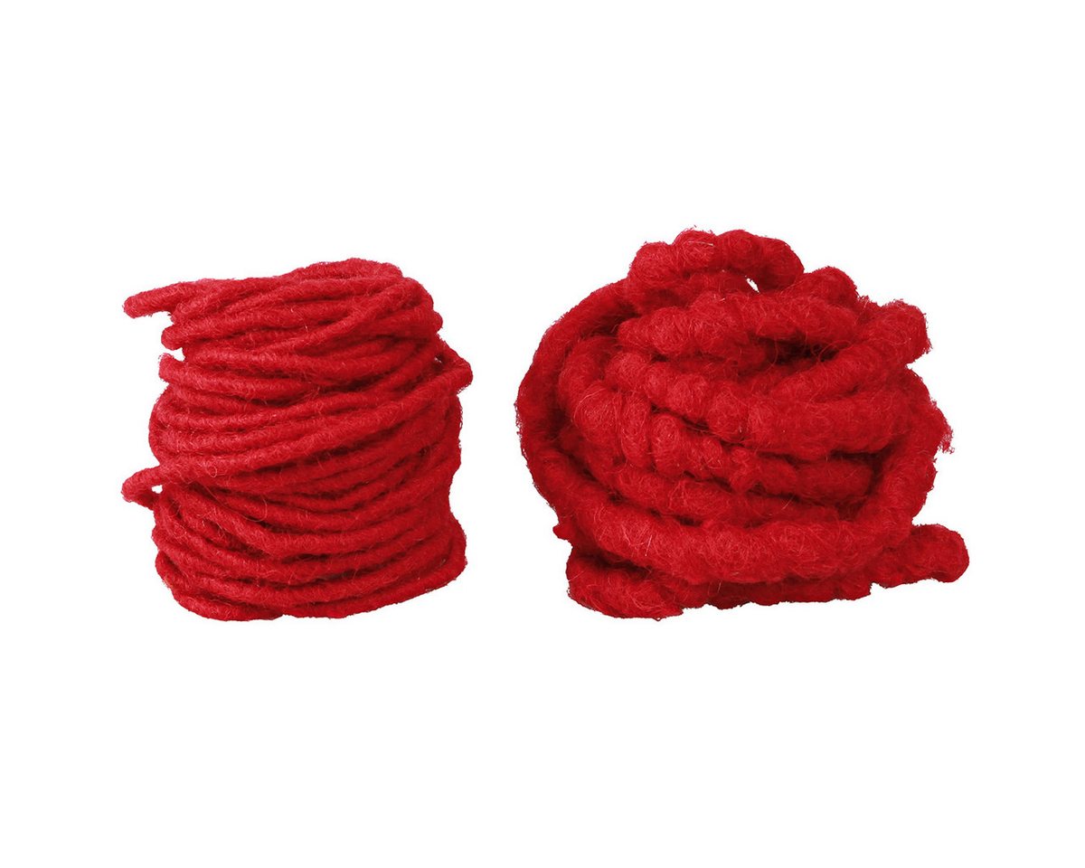STYLIT by Lehner Wolle Filzband Rote Filzkordel Wollschnur 2er-Set DIY Projekte von STYLIT by Lehner Wolle