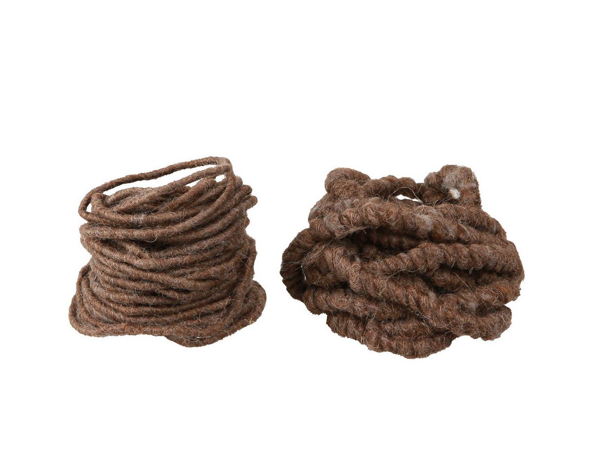 STYLIT by Lehner Wolle Filzband Wollfaden Dochtfaden Filzkordel Braun L7m 2er-Set DIY Basteln Deko von STYLIT by Lehner Wolle