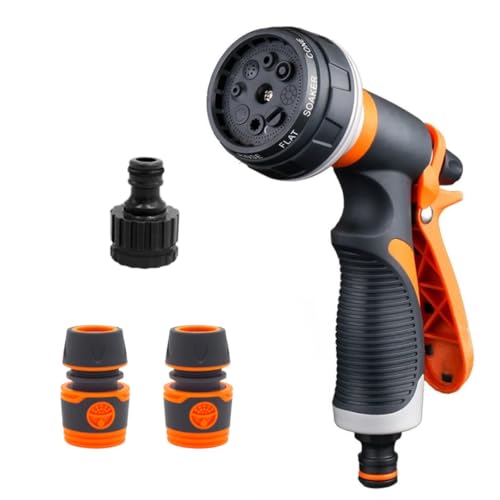 STYLIZER Gartenbrause mit 8-Funktionen Spritzdüse - Ergonomische Spritzpistole Gartenschlauch mit Anschlüssen - Wasserbrause mit Wasserdurchflusskontrolle - Wasserschlauch Spritze Garten STYLIZER Gartenbrause mit 8-Funktionen Spritzdüse - Ergonomische Spritzpistole Gartenschlauch mit Anschlüssen - Wasserbrause mit Wasserdurchflusskontrolle - Wasserschlauch Spritze Garten von STYLIZER