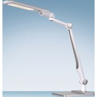 Schreibtischleuchte led Multiflex weiß/silber H.600mm m.Standfuß u.Klemme - 41-5010.715 - Styro von STYRO