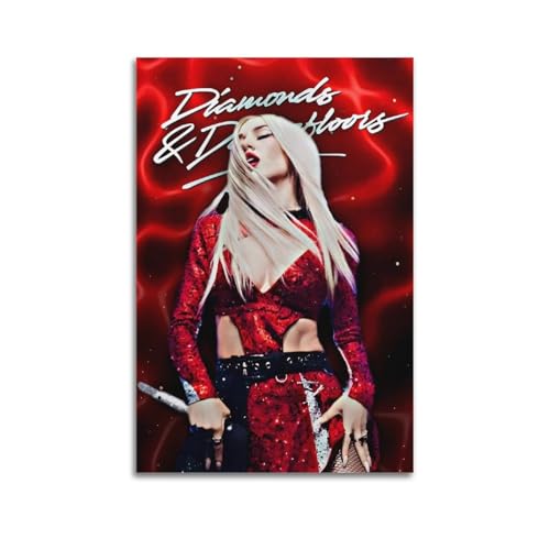 Ava Max Poster mit Albumcover, signiertes limitiertes Poster, Musikcover-Poster, Pop-Hip-Hop-Rap-Sänger-Star, Musikposter, ästhetische Leinwand, Wandkunst für Mädchen und Jungen, Teenager, von STYTAD