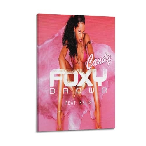 Foxy Brown Print Albumcover signiert limitiertes Poster, Musikcover-Poster, Pop-Hip-Hop-Rap-Sänger-Star, Musikposter, ästhetische Leinwand, Wandkunst für Mädchen und Jungen, Teenager, von STYTAD