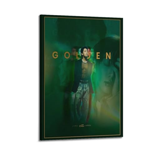 Jungkook Poster mit Albumcover, signiertes limitiertes Poster, Musikcover-Poster, Pop-Hip-Hop-Rap-Sänger-Star, Musikposter, ästhetische Leinwand, Wandkunst für Mädchen und Jungen, Teenager, von STYTAD