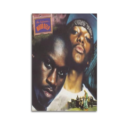 Mobb Deep Print Albumcover signiert limitiertes Poster, Musikcover-Poster, Pop-Hip-Hop-Rap-Sänger-Star, Musikposter, ästhetische Leinwand, Wandkunst für Mädchen und Jungen, Teenager, von STYTAD