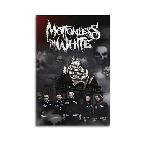 Poster, Motiv: Motionless In White Print Albumcover, signiert, limitiertes Poster, Musikcover-Poster, Pop-Hip-Hop-Rap-Sänger-Star, Musikposter, ästhetische Leinwand, Wandkunst für Mädchen und Jungen, von STYTAD