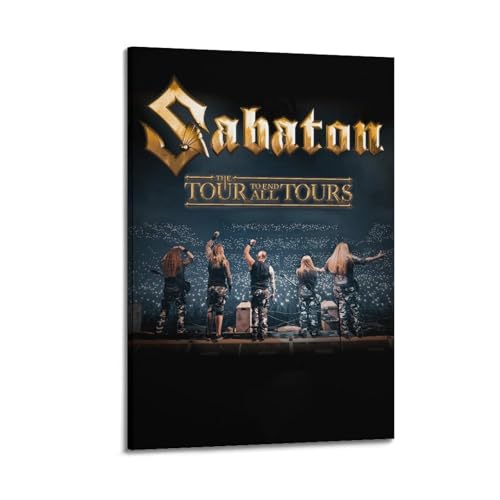 Sabaton Poster "The Tour to End All Tours", Rapper, Musik, signiert, limitierte Poster, Albumcover, Poster, Leinwand, Wandkunst, ästhetische Poster, Musik, Klassenzimmer, Schlafzimmer, Wanddekoration, von STYTAD