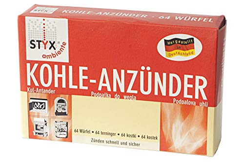 STYX Kohle-Anzünder 64 Würfel von STYX