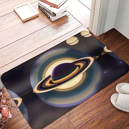 Beautiful Saturn Fußmatte mit rutschfester Gummi-Rückseite, saugfähig und schmutzabweisend, Fußmatte, Eingangstür, Innenfußmatte, 40 x 60 cm von STejar
