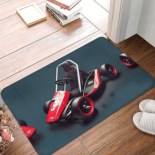 STejar Mini-Kart-Fußmatte, rutschfeste Gummi-Rückseite, saugfähig und schmutzabweisend, Fußmatte, Eingangstür, Innenfußmatte, 40 x 60 cm von STejar
