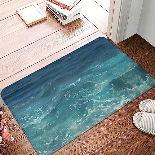 STejar The Deep Ocean Fußmatte mit rutschfester Gummi-Rückseite, saugfähig und schmutzabweisend, Fußmatte, Eingangstür, Innenfußmatte, 40 x 60 cm von STejar
