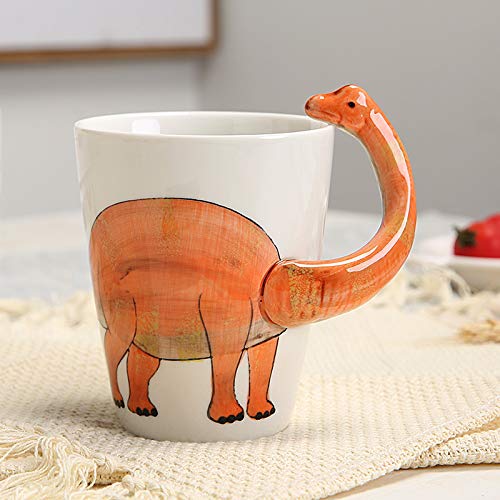 STmea 3D-Tier-Kaffeetasse mit 3D-Cartoon-Motiv, Mini-Tier-Kaffeetasse für kleine Tierliebhaber (Brachiosaurus) von STmea