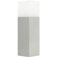 Kleine Wegeleuchte in Silber 33cm E27 IP44 eckige Kleine Wegeleuchte in Silber 33cm E27 IP44 eckige von SU-MA