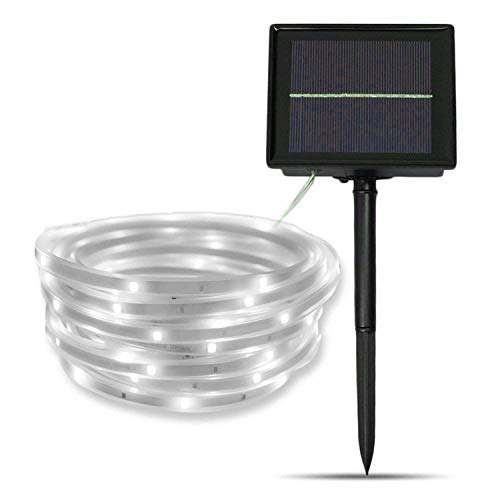 LED Strip Licht Streifen Solar Lichterkette Außen,SUAVER Wasserdicht Flexible LED Ribbon Solar String Licht 16.4ft 100LED Stimmung Seil Beleuchtung für Party,Dekoration Weihnachten von SUAVER