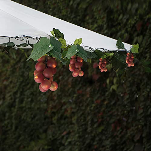 SUAVER Lichterkette Außen Solar 80LED Trauben Solar Garten Glühlampen Wasserdicht Hängend Solarlaterne für Balkon Terrasse Haus Hochzeit Party Outdoor Deko (Lila) von SUAVER
